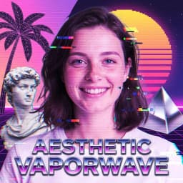 Vaporwave AI image filter