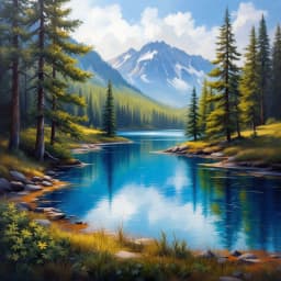 Style Acrylic Painting for AI Image