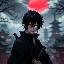 Style Dark Anime Character for AI Image