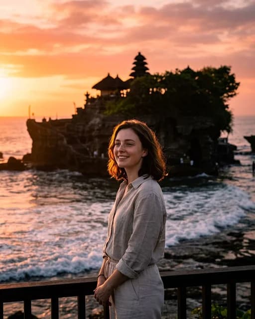 Tanah Lot Temple at Sunset