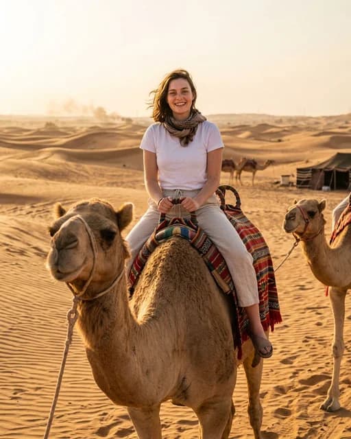 Camel Ride in the Arabian Desert
