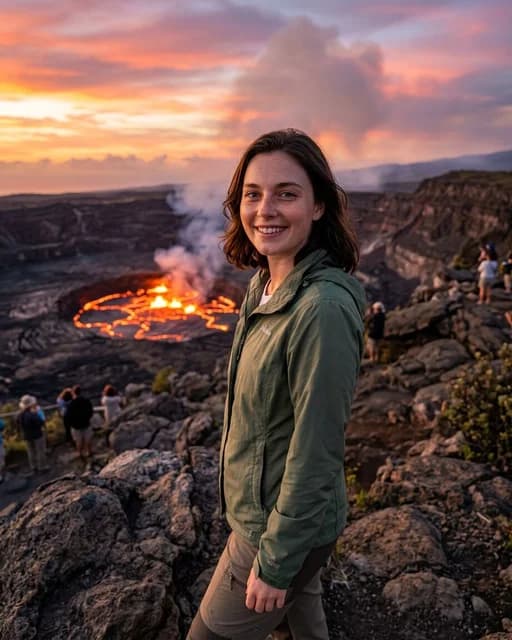 Volcano Rim at Sunset