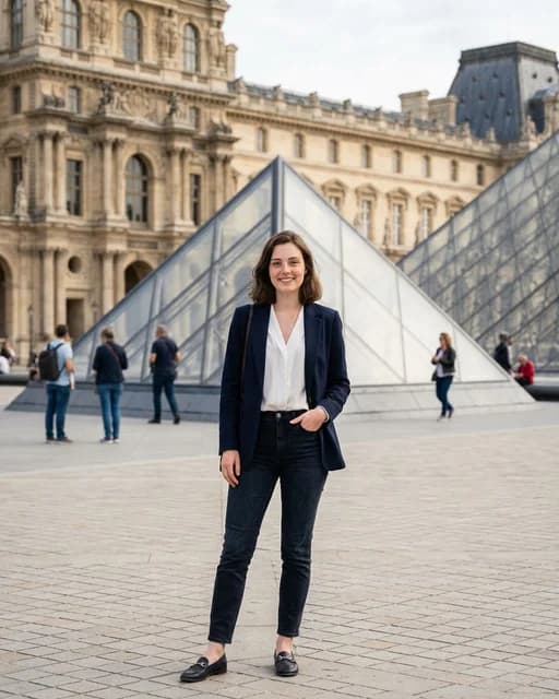At the Louvre Pyramid