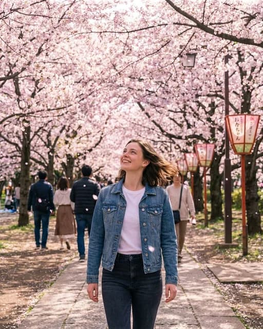 Under Cherry Blossoms