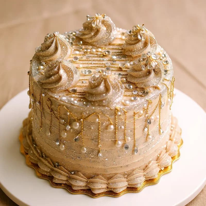 AI edited photo: Transform the cake from image 1 so it lo