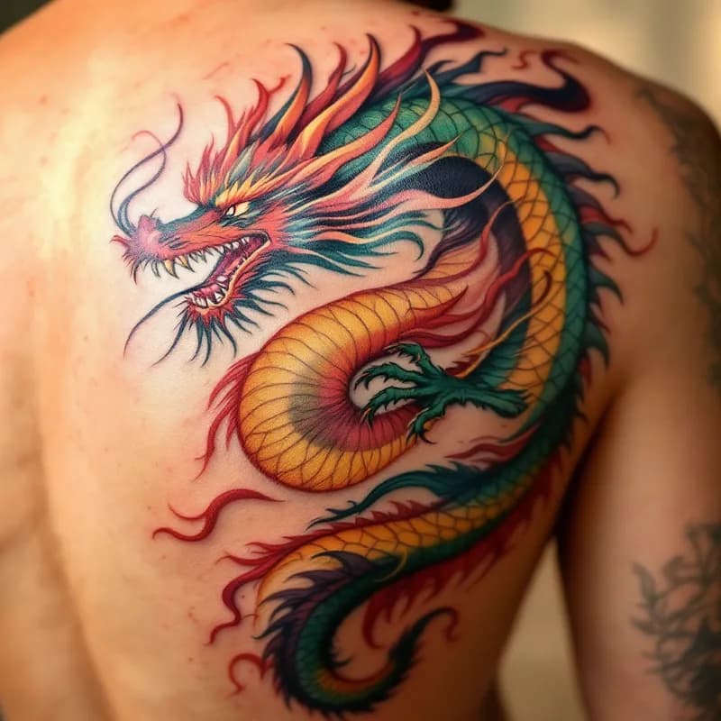 Colored Tattoo Art image generated with Colored Tattoo Art AI Image Generator…